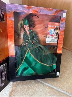 Scarlett O'Hara Barbie Doll in Emerald Green Gown - like new, box opened